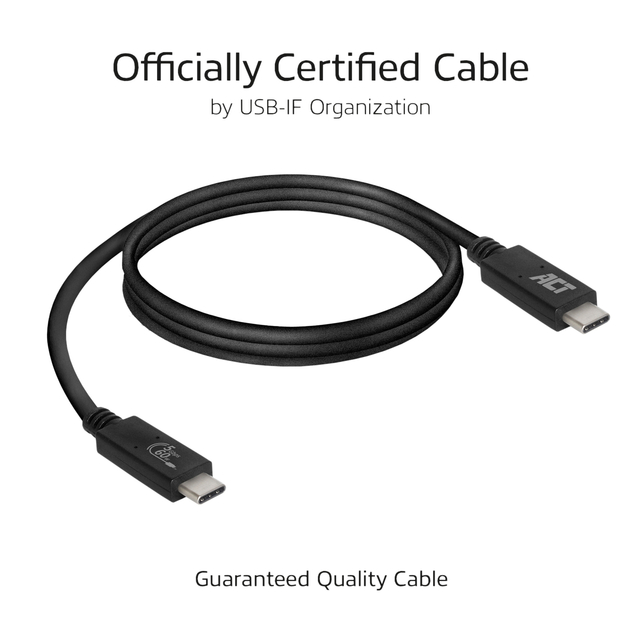 Kabel ACT USB 3.2 USB-C USB-IF gecertificeerd 2 meter