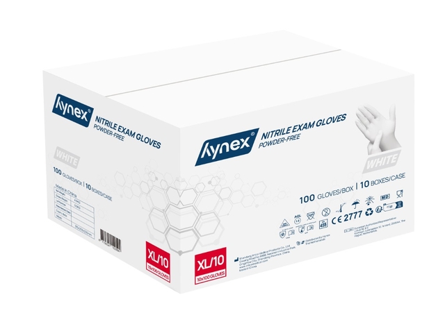 Handschoen Hynex nitril XL wit 3.5g 100 stuks