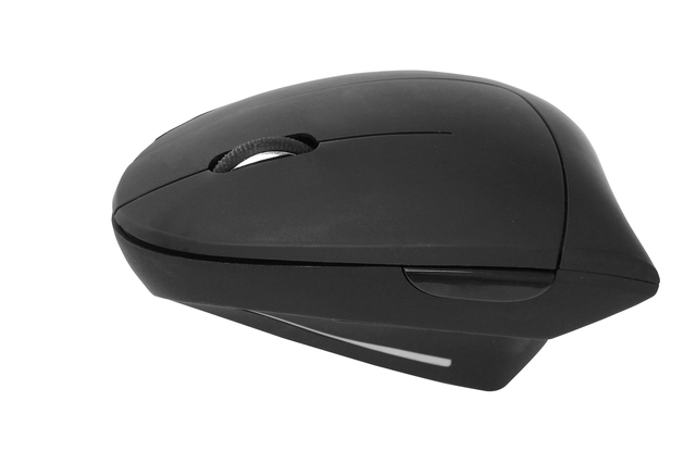 Muis Quantore ergonomisch draadloos USB-A adapter zwart