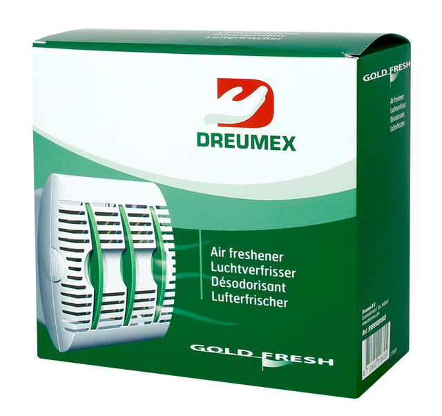 Luchtverfrisserdispenser Dreumex Gold Fresh wit