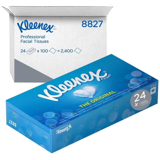 Facial tissues Kleenex 2-laags 100 vel wit 8827