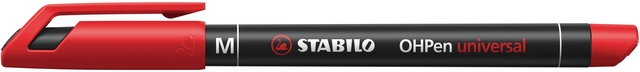 Viltstift STABILO OHpen 843/40 permanent rond medium rood