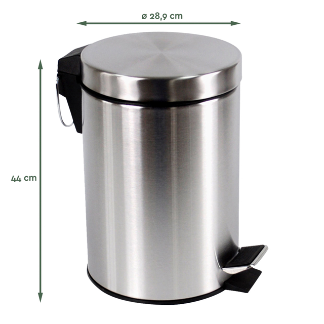 Pedaalemmer BRASQ 20 liter rvs