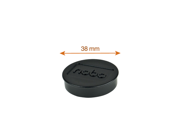 Magneet Nobo 38mm zwart 10 stuks