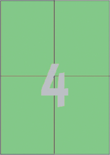 Etiket Avery 3458 105x148mm A6 groen 400 stuks