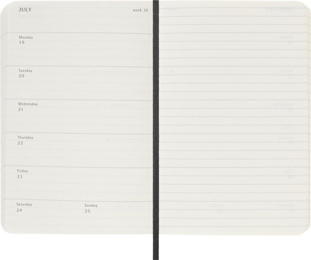 Agenda 2027 Moleskine 18M Planner Weekly 7dagen/1pagina pocket sc black
