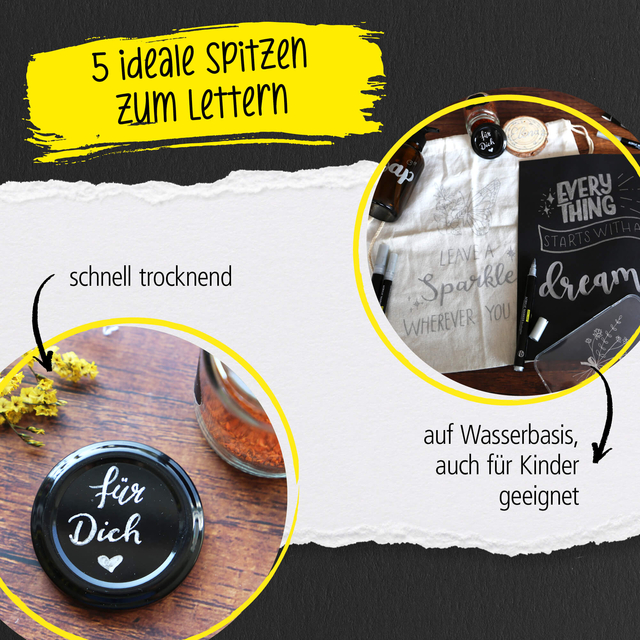 Acrylmarker Online lettering 5 breedtes zilver