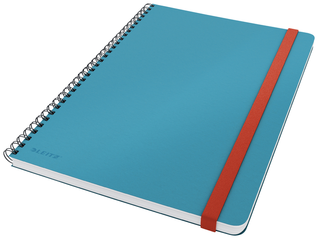 Notitieboek Leitz Cosy B5 160blz 100gr spiraal lijn blauw