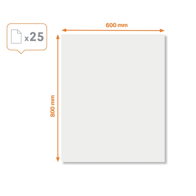 Whiteboard instant Nobo droog uitwisbare vellen wit 600x800mm