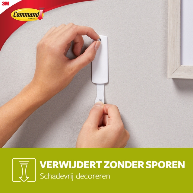 Haak Command kunststof tbv schilderijen incl bevestigingsstrip