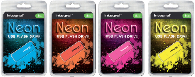 USB stick 2.0 Integral Neon USB-A 16GB roze