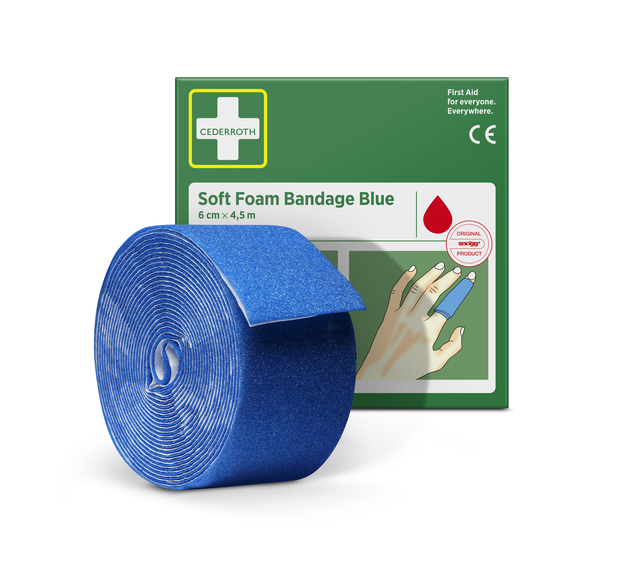 Bandage Cederroth Soft Foam 6cmx4,5m blauw