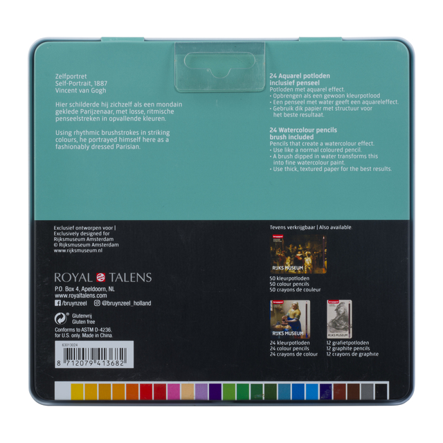 Aquarelpotlood Bruynzeel Rijksmuseum Vincent van Gogh blik à 24 kleuren