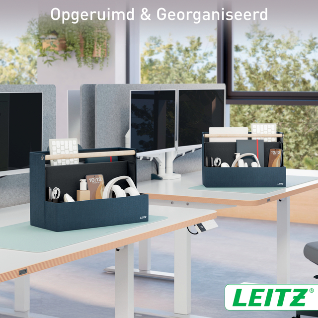 Bureau organizer Leitz draagbaar gestoffeerd donkergrijs
