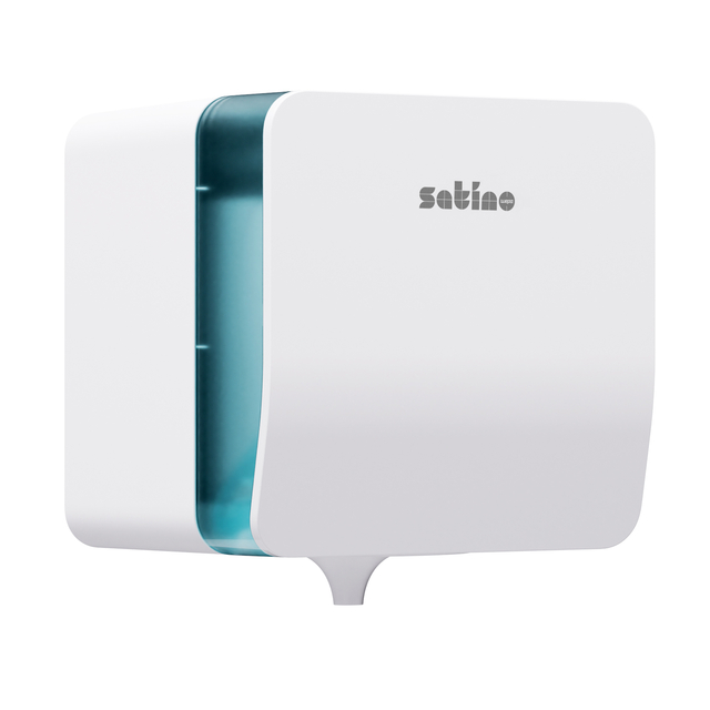 Poetspapierdispenser Satino CF1 Hyginity Plus medium wit 333416
