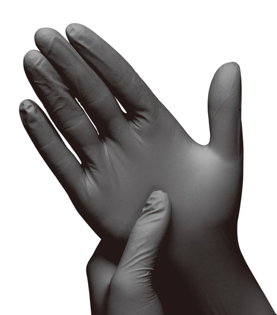 Handschoen Hynex nitril S zwart 3.5g pak à 100 stuks
