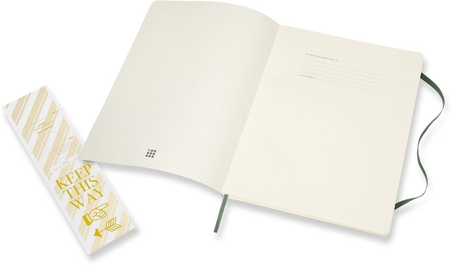Notitieboek Moleskine XL 190x250mm lijn soft cover myrtle green