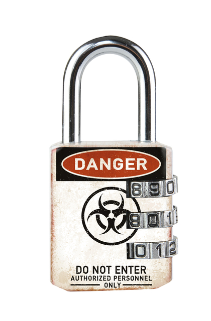 Hangslot Masterlock 3-cijfer combinatie 30mm danger motief