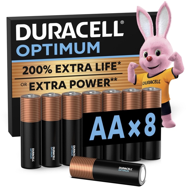 Batterij Duracell Optimum 8x AA