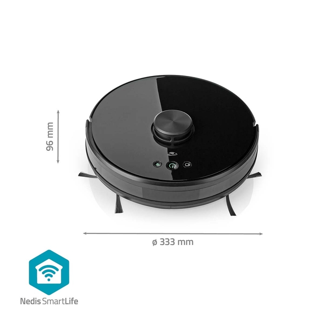 Robotstofzuiger Nedis Smartlife wifi laser 3-in-1 zwart