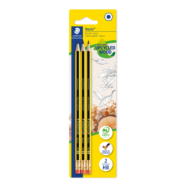 Potlood Staedtler Noris HB blister à 3 stuks