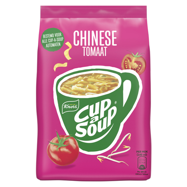 Cup-a-Soup Knorr machinezak Chinese tomaat 140ml