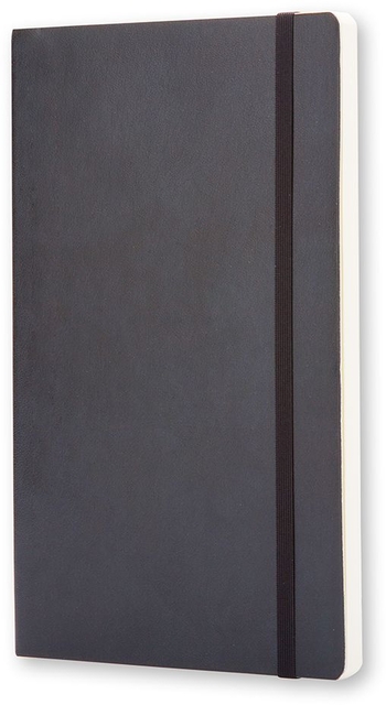 Notitieboek Moleskine pocket 90x140mm blanco soft cover zwart