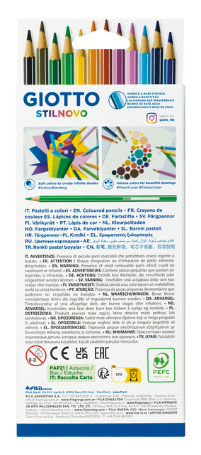 Kleurpotlood Giotto Stilnovo set à 12 kleuren