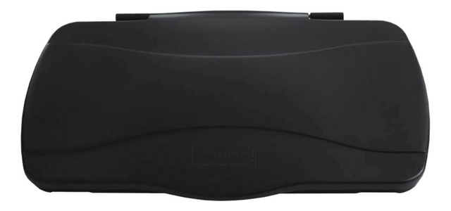 Deksel Rubbermaid Slim Jim Vented gesloten met scharniersysteem zwart