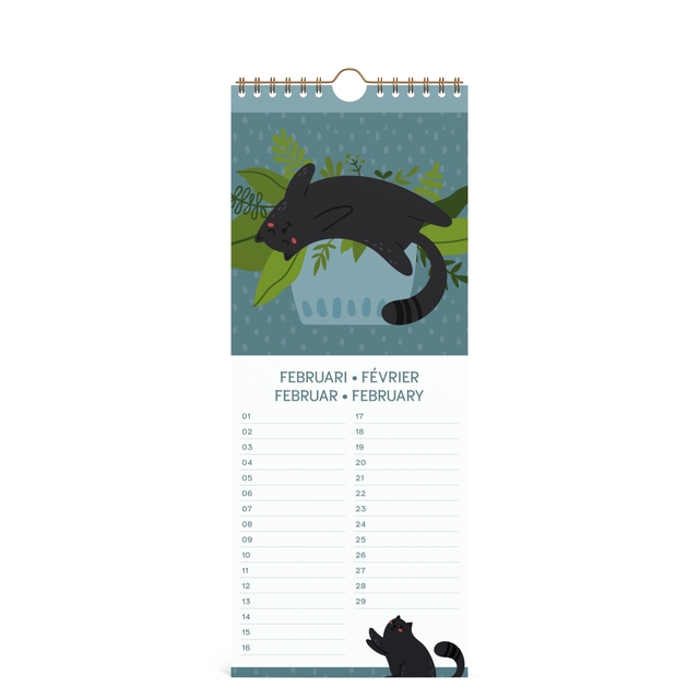 Verjaardagskalender Lannoo 130x325 Cats