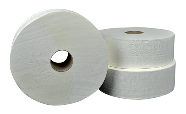 Toiletpapier Cleaninq T1 jumbo groot 2-laags 6x380m wit