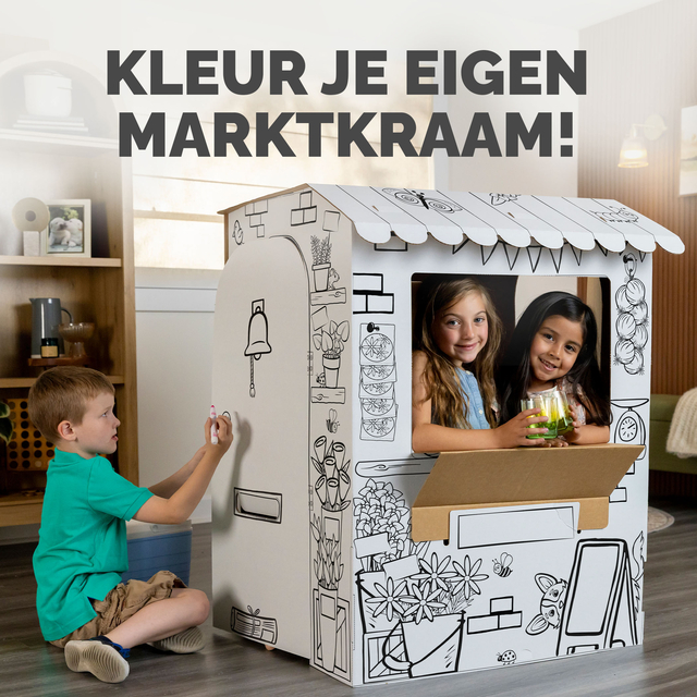Kartonnen Marktkraam XL Bankers Box Play inkleurbaar
