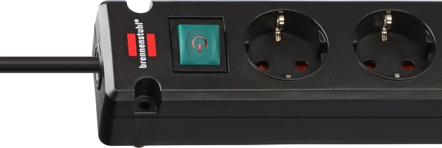 Stekkerdoos Brennenstuhl Bremounta 5vdig incl 2 USB C 3 meter zwart