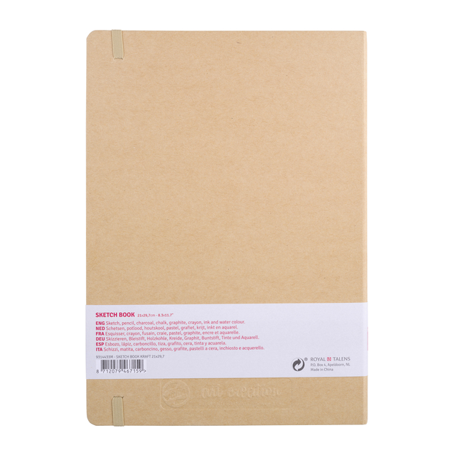 Schetsboek Talens Art Creation 80 witte vellen 140gr 210x300mm kraft