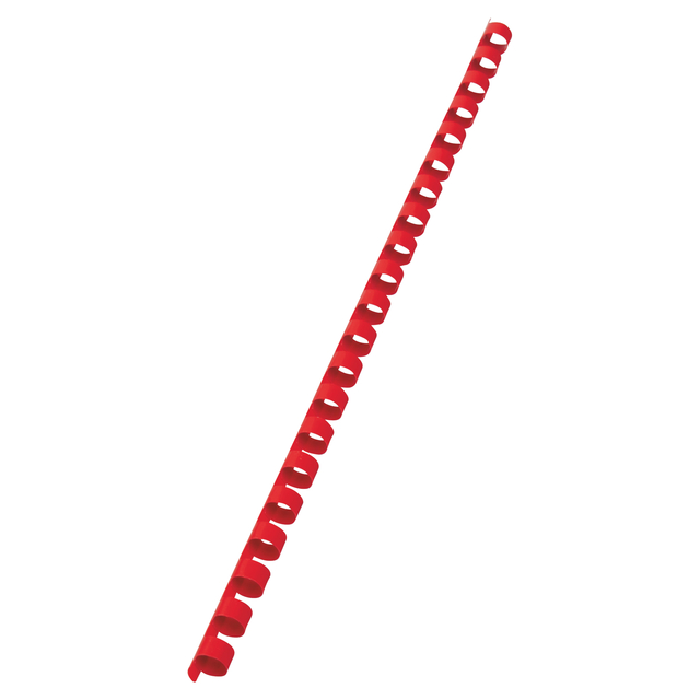 Bindrug GBC 10mm 21rings A4 rood 100 stuks