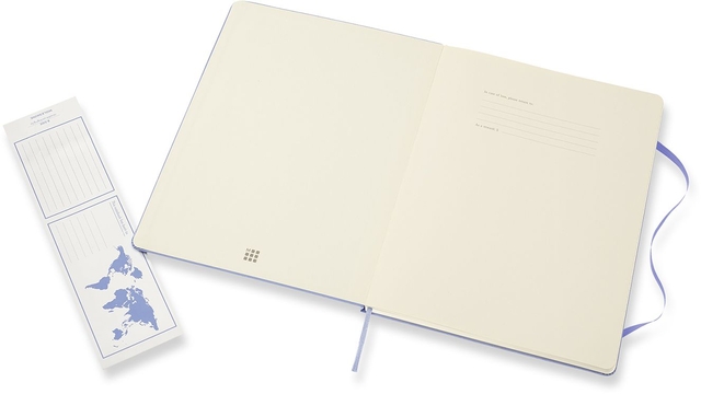 Notitieboek Moleskine XL 190x250mm lijn hard cover hydrangea blue
