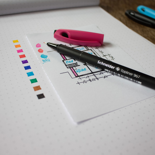 Fineliner Schneider Topliner 967 0.4mm rood