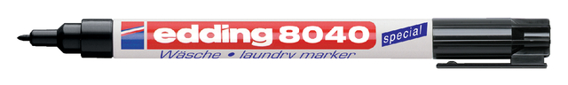 Wasgoedmarker edding 8040 rond 1mm zwart in blister
