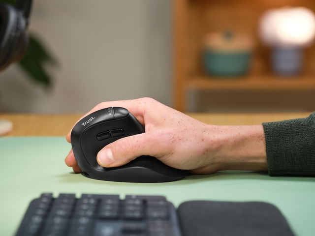 Ergonomische muis Trust hyperscroll Vyran draadloos