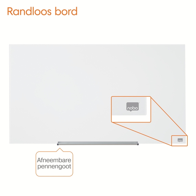 Glasbord Nobo Impression Pro 99,3x55,9cm briljant wit