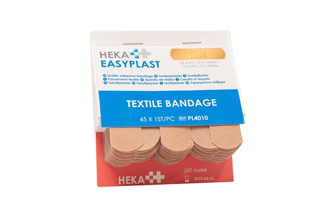 Pleister Heka Easyplast textiel navulling 6x 45 stuks
