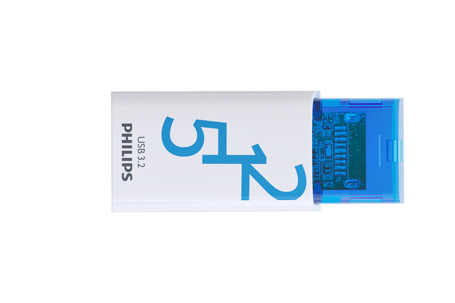 USB stick 3.2 Philips Click USB-C 512GB blauw