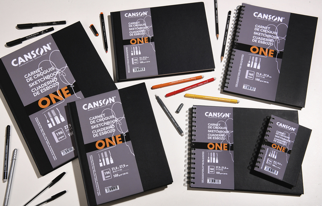 Schetsboek Canson Art Book One spiraalgebonden 160vel 100gr 279x216mm wit