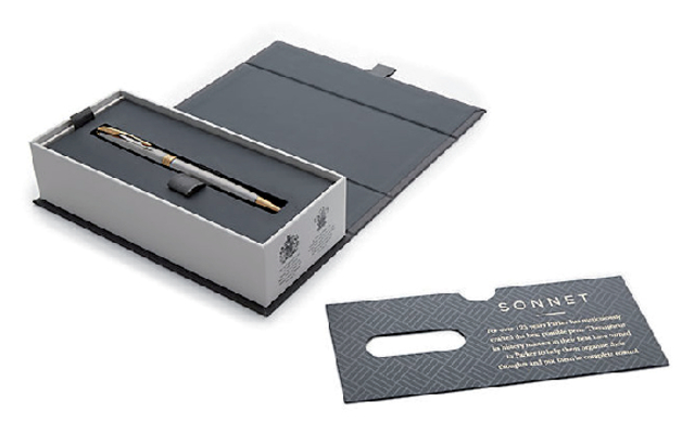 Balpen Parker Sonnet stainless steel GT medium