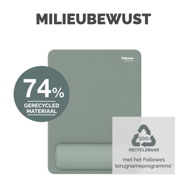 Muismat met polssteun Fellowes Breyta XL saliegroen