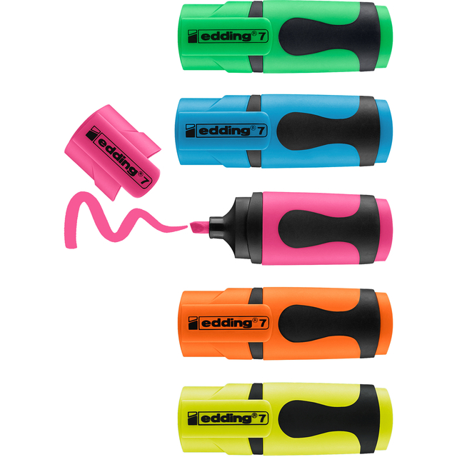 Markeerstift edding 7 mini 1-3mm assorti blister à 5 stuks