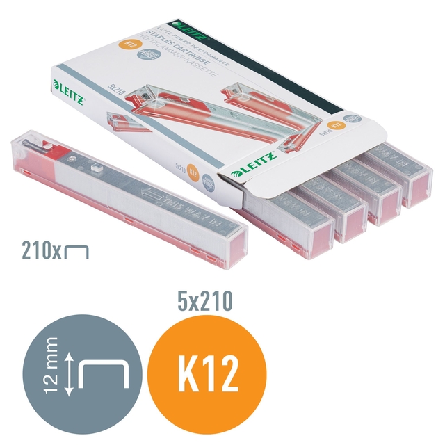 Nieten Leitz cassette K12 26/12 verzinkt 1050 stuks