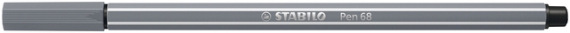 Viltstift STABILO Pen 68/96 medium donkergrijs