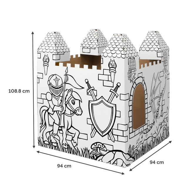 Kartonnen Kasteel XL Bankers Box Play inkleurbaar