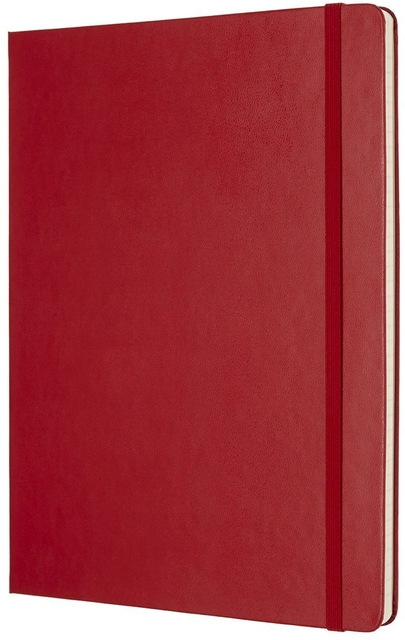 Notitieboek Moleskine XL 190x250mm lijn hard cover scarlet red